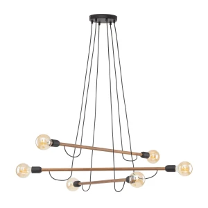HELIX WOOD ORZECH LAMPA WISZĄCA 6 PŁ 4950 TK Lighting