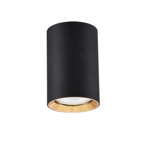 Oczko Manacor 9cm 1xGU10 czarno/złota LP-232/1D - 90 BK/GD Light Prestige