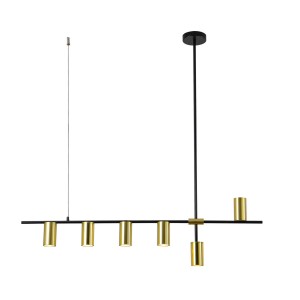 Lampa wisząca Arizona 6xGU10 czarno/złota LP-074/6PL BK/GD Light Prestige