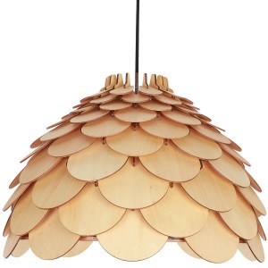 Lampa wisząca Burgo duża 1xE27 drewno LP-101335/1P L Light Prestige