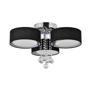 Plafon Gambela 3xE27 + LED czarna LP-991/3C BK Light Prestige