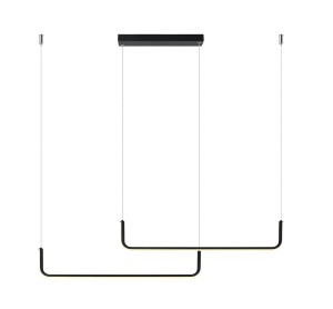 Lampa wisząca Malawi 2xLED czarna LP-1015/2P basic Light Prestige