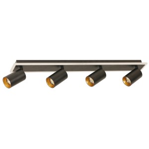Lampa sufitowa Parma 4xGU10 + 1xLED czarna LP-0612/4C BK Light Prestige