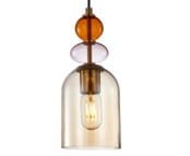 Lampa wisząca Tropea 1xE27 bursztynowa, średnia LP-2004/1P M AM Light Prestige