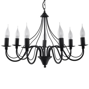 Żyrandol MINERWA 7 czarny SL.0219 Sollux Lighting