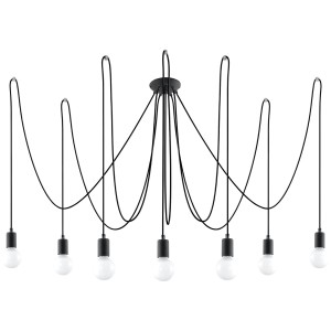Żyrandol EDISON 7 czarny SL.0372 Sollux Lighting