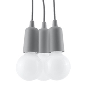 Lampa wisząca DIEGO 3 szara SL.0576 Sollux Lighting