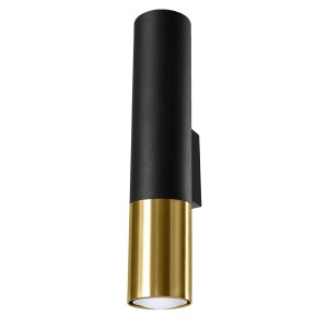 Kinkiet LOOPEZ czarny/złoty SL.0950 Sollux Lighting