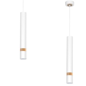 Lampa wisząca JOKER WHITE/WOOD 1xGU10 MLP6301 Milagro