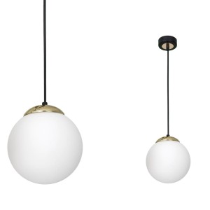 Lampa wisząca SPARTA BLACK / GOLD 1xE27 MLP6495 Milagro