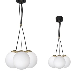 Lampa wisząca SPARTA BLACK / GOLD 3xE14 MLP6499 Milagro