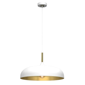Lampa wisząca LINCOLN WHITE/GOLD 1xE27 45cm MLP7899 Milagro