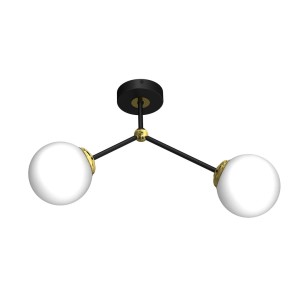 Lampa sufitowa JOY BLACK / GOLD 2xE14 MLP7459 Milagro