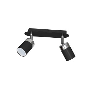 Lampa sufitowa JOKER BLACK/CHROME 2xGU10 MLP911 Milagro