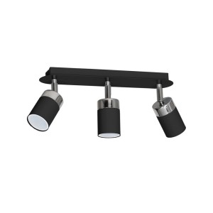 Lampa sufitowa JOKER BLACK/CHROME 3xGU10 MLP912 Milagro