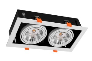 Oprawa Podtynkowa Plaza 2xGU10 AR111 Biała ML4741 Milagro