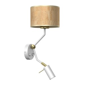 Kinkiet CORK White/Cork 1xE27 + Mini GU10 MLP7516 Milagro