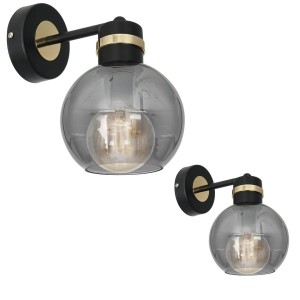 Kinkiet OMEGA BLACK/GOLD 1xE27 MLP6528 Milagro