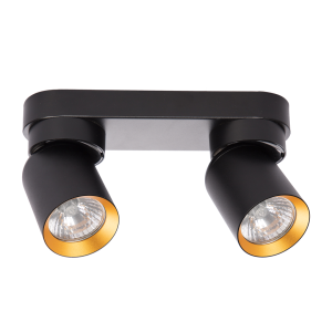 Lampa Sufitowa Andy 2xGU10 Czarny + Złoty ML9935 Milagro
