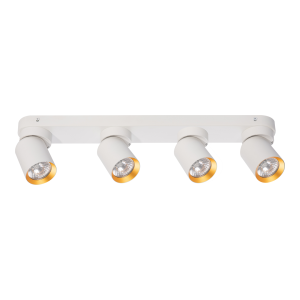 Lampa Sufitowa Andy 4xGU10 Biały + Złoty ML9938 Milagro