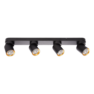 Lampa Sufitowa Andy 4xGU10 Czarny + Złoty ML9939 Milagro