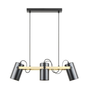 A8162-3A RESI LAMPA WISZĄCA CZARNY MAT-ZŁOTO/MATT BLACK-GOLD Zuma Line
