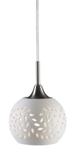 LOHALS Wisząca 1L 18cm Stalowy/Biały 102288 Markslojd