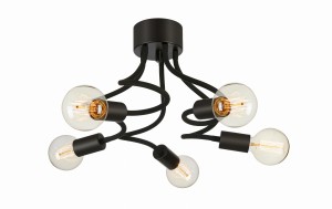 MEDUSA Sufitowa 5L Czarna/Szary 107931 Markslojd