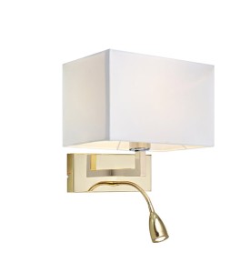 SAVOY Kinkiet 2L Złoty/Biały 106308 Markslojd