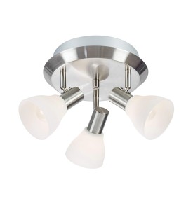 VERO Ceiling 3L Steel/Opal 107505 Markslojd