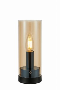 POST Table 1L 9cm Black/Plated Amber 108719 Markslojd