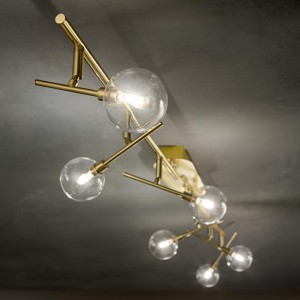 MARACAS PL6 mosiądz 200361 Ideal lux
