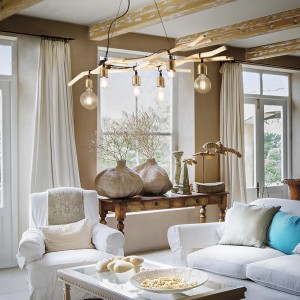 DRIFTWOOD SP6 naturalne drewno 180922 Ideal lux