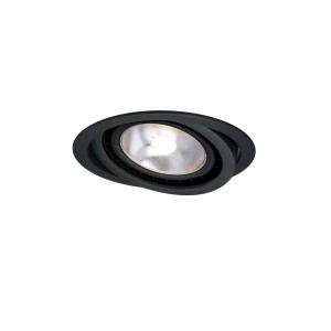 Oczko podtynkowe Nero okrągłe ruchome 1xGU10 czarna LP-4424/1RS BK movable Light Prestige