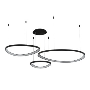 Lampa wisząca AMANDA PENDANT 42+62+82 CCT SWITCH 3-STEP DIMM BK AZ5774 AZzardo