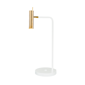 Lampa stołowa Amos - Mosiądz polerowany-biała (635 mm) 8907 Antigo/Amplex