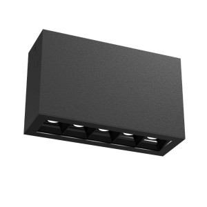 Plafon A - Glare 5 - Czarny (100 mm) 3000K 1037 Antigo/Brosline