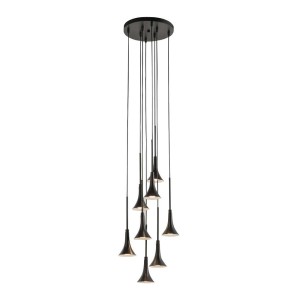 Lampa wisząca Kanzaki 8 - Czarna (300 mm) 4000K 8533 Antigo/Shilo