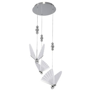 Lampa wisząca Mariposa 3 srebrna LED CCT LP-1715/3P CH Light Prestige