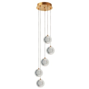 Lampa wisząca Brillant 5 złota LED CCT LP-3303/5P GD Light Prestige