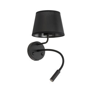 MAJA BLACK KINKIET  2 E27+ G9 + USB 10203 TK Lighting