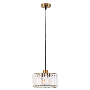 Okrągła lampa wisząca Vetro Złota1xE27 LP-2910/1P GD round Light Prestige