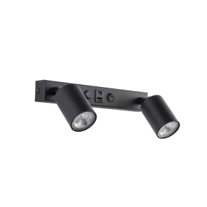 NEX BLACK KINKIET 2XGU10 / USB 11356 TK Lighting